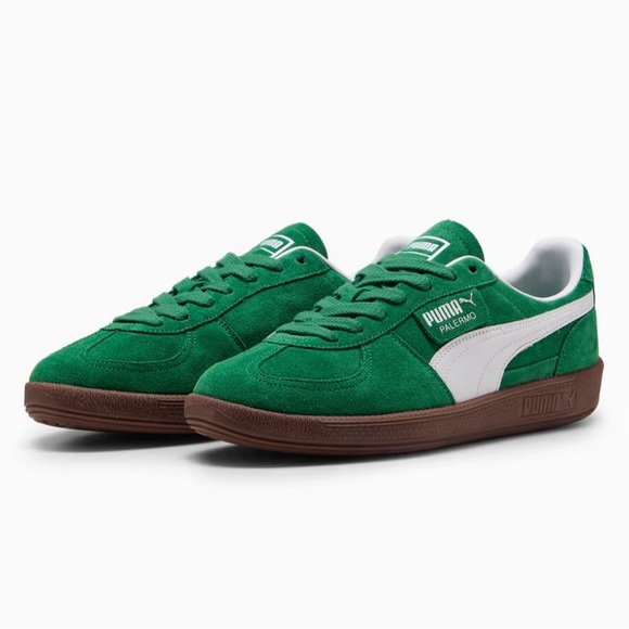 NIB Puma Palermo Green Suede Sneakers Kids 7/Womens 8.5 - Picture 3 of 9